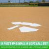 GoSports Baseball & Softball 5 Piece Base Set – Rubber Field Bases for Kids & Adults(One Size)