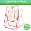 GoSports Baseball & Softball Pitching and Fielding Rebounder – Pitch Back Net – Choose Your Size(Red)