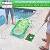 GoSports BattleChip Backyard Golf Cornhole Games – Includes Targets, Chipping Mats, Foam Golf Balls, Scorecard and Carry Case(Green)