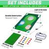 GoSports BattleChip Backyard Golf Cornhole Games – Includes Targets, Chipping Mats, Foam Golf Balls, Scorecard and Carry Case(Multi)