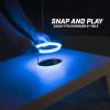 GoSports Cornhole Light Up LED Ring Kit 2pc Set – Red, White or Blue – Compatible with All Cornhole Games(Blue)
