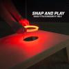 GoSports Cornhole Light Up LED Ring Kit 2pc Set – Red, White or Blue – Compatible with All Cornhole Games(Red)