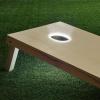 GoSports Cornhole Light Up LED Ring Kit 2pc Set – Red, White or Blue – Compatible with All Cornhole Games(White)