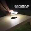 GoSports Cornhole Light Up LED Ring Kit 2pc Set – Red, White or Blue – Compatible with All Cornhole Games(White)