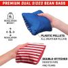 GoSports Dual Sided Cornhole Bean Bags – Slide and Stop Regulation Tournament Bean Bags, Set of 8(Red Blue)