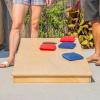 GoSports Dual Sided Cornhole Bean Bags – Slide and Stop Regulation Tournament Bean Bags, Set of 8(Red and Blue)