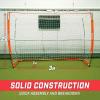 GoSports ELITE Futsal Soccer Goal – 3 M x 2 M Size, Foldable Bow Type Frame and Net – Play & Train Like The Pros, Includes Carry Bag and Agility Cones