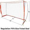 GoSports ELITE Futsal Soccer Goal – 3 M x 2 M Size, Foldable Bow Type Frame and Net – Play & Train Like The Pros, Includes Carry Bag and Agility Cones