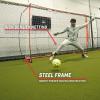GoSports ELITE Futsal Soccer Goal – 3 M x 2 M Size, Foldable Bow Type Frame and Net – Play & Train Like The Pros, Includes Carry Bag and Agility Cones