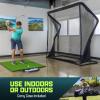 GoSports Elite Golf Practice Net with Steel Frame – Choose 10′ or 7′ Size(Black)