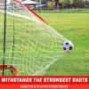 GoSports Elite Soccer Goals – 12 x 6 ft and 6 x 4 ft Portable Soccer Nets for Games or Practice – Includes 6 Cones, Carrying Case, and Ground Stakes(12 x 6 ft – Red)