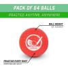 GoSports Foam Golf Practice Balls Realistic Feel and Limited Flight Use Indoors or Outdoors(64 Pack)