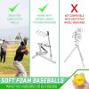 GoSports Foam Training Baseball 12 Pack – Regulation Size Foam Baseballs for Soft & Safe Throwing, Catching and Batting Practice