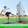 GoSports Football 7 ft x 4 ft Kicking Net – Sideline Practice for Punting or Place Kicks, Ultra-Portable Design with Weighted Sandbag