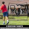 GoSports Football Throwing Net – 8 x 8 ft or 6 x 6 ft Nets – Choose Black or Red(6 x 6 ft Black)