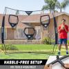 GoSports Football Throwing Net – 8 x 8 ft or 6 x 6 ft Nets – Choose Black or Red(8 x 8 ft Black)