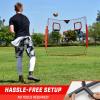 GoSports Football Throwing Net – 8 x 8 ft or 6 x 6 ft Nets – Choose Black or Red(8 x 8 ft Red)