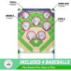 GoSports Football & Baseball Toss Games Available in Football Red Zone Challenge or Baseball Pro Pitch Challenge Choose Between Backyard Toss or Door Hang Targets(Baseball Toss)
