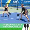 GoSports GS1 Pickleball Paddles – Single, 2 Pack, or 4 Pack – USAPA Approved Fiberglass Pickleball Paddles(2 Pack)