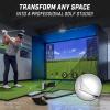 GoSports Golf Simulator Enclosure Nets – Choose 10 x 8 ft, 12 x 9 ft, or 14 x 8 ft – Complete Set with Frame and HD Impact Screen Kit(10 x 8 ft)