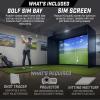 GoSports Golf Simulator Enclosure Nets – Choose 10 x 8 ft, 12 x 9 ft, or 14 x 8 ft – Complete Set with Frame and HD Impact Screen Kit(10 x 8 ft)