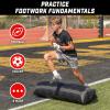 GoSports Inflatable Football Step Over Dummy & Blocking Pad – Training Equipment for Football Practice with 4 Heavy Duty Handles – 4 ft
