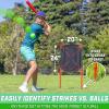 GoSports LotBall Backyard Baseball Bat, Ball and Strike Zone Set – Plastic Baseball Game for Kids