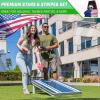 GoSports Official Regulation Cornhole Bean Bags Set of 8 – for Competitive Cornhole Games – All Weather – American Stars and Stripes or Red and Blue(American Stars and Stripes)
