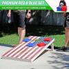 GoSports Official Regulation Cornhole Bean Bags Set of 8 – for Competitive Cornhole Games – All Weather – American Stars and Stripes or Red and Blue(Red and Blue)