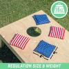 GoSports Official Regulation Cornhole Bean Bags Set of 8 – for Fun Casual Cornhole Games – All Weather – American Stars and Stripes or Red and Blue(Classic American Stars and Stripes)