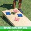 GoSports Official Regulation Cornhole Bean Bags Set of 8 – for Fun Casual Cornhole Games – All Weather – American Stars and Stripes or Red and Blue(Classic American Stars and Stripes)