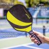 GoSports Pickleball Sets – Classic, Retro, Steel Blue, or Yellow – Includes 4 Paddles, 4 Regulation Pickleballs and Carry Case(Yellow)