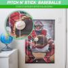 GoSports Pitch N’ Stick Kids Baseball Pitching Game – Choose Between Wall Poster Game Set or 4 Replacement Sticky Ball Baseballs(Without Target)