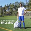 GoSports Playground Soccer Ball 6 Pack – Indestructible Rubber Construction for Play on Any Surface, Includes Ball Pump & Carry Bag(Six Pack of Size 5 Balls)