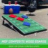GoSports Portable Cornhole Sets, 8 Styles – Choose 4 x 2 ft or 3 x 2 ft – Boards Include 8 Bean Bags, Travel Case, and Game Rules(3 x 2 ft Football)