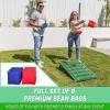 GoSports Portable Cornhole Sets, 8 Styles – Choose 4 x 2 ft or 3 x 2 ft – Boards Include 8 Bean Bags, Travel Case, and Game Rules(3 x 2 ft Football)