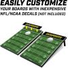 GoSports Portable Cornhole Sets, 8 Styles – Choose 4 x 2 ft or 3 x 2 ft – Boards Include 8 Bean Bags, Travel Case, and Game Rules(3 x 2 ft Football)