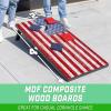 GoSports Portable Cornhole Sets, 8 Styles – Choose 4 x 2 ft or 3 x 2 ft – Boards Include 8 Bean Bags, Travel Case, and Game Rules(4 x 2 ft American Flag)