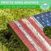 GoSports Portable Cornhole Sets, 8 Styles – Choose 4 x 2 ft or 3 x 2 ft – Boards Include 8 Bean Bags, Travel Case, and Game Rules(4 x 2 ft American Flag)