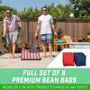 GoSports Portable Cornhole Sets, 8 Styles – Choose 4 x 2 ft or 3 x 2 ft – Boards Include 8 Bean Bags, Travel Case, and Game Rules(4 x 2 ft American Flag)