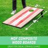 GoSports Portable Cornhole Sets, 8 Styles – Choose 4 x 2 ft or 3 x 2 ft – Boards Include 8 Bean Bags, Travel Case, and Game Rules(4 x 2 ft Barnwood)