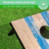GoSports Portable Cornhole Sets, 8 Styles – Choose 4 x 2 ft or 3 x 2 ft – Boards Include 8 Bean Bags, Travel Case, and Game Rules(4 x 2 ft Barnwood)