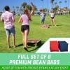 GoSports Portable Cornhole Sets, 8 Styles – Choose 4 x 2 ft or 3 x 2 ft – Boards Include 8 Bean Bags, Travel Case, and Game Rules(4 x 2 ft Craftsman)