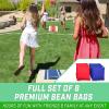 GoSports Portable Cornhole Sets, 8 Styles – Choose 4 x 2 ft or 3 x 2 ft – Boards Include 8 Bean Bags, Travel Case, and Game Rules(4 x 2 ft Wood Design)
