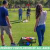 GoSports Portable PVC Framed Cornhole Toss Game Set with 8 Bean Bags and Travel Carrying Case – Choose Your Style