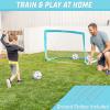 GoSports Portable Soccer Goals for Kids – 13 Color Options – Choose 4 x 3 ft or 6 x 4 ft – Team Tone Pop Up Nets for Backyard(Light Blue)