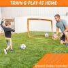 GoSports Portable Soccer Goals for Kids – 13 Color Options – Choose 4 x 3 ft or 6 x 4 ft – Team Tone Pop Up Nets for Backyard(Orange)