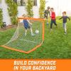 GoSports Portable Soccer Goals for Kids – 13 Color Options – Choose 4 x 3 ft or 6 x 4 ft – Team Tone Pop Up Nets for Backyard(Orange)
