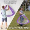 GoSports Portable Soccer Goals for Kids – 13 Color Options – Choose 4 x 3 ft or 6 x 4 ft – Team Tone Pop Up Nets for Backyard(Purple)