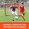 GoSports Portable Soccer Goals for Kids – 13 Color Options – Choose 4 x 3 ft or 6 x 4 ft – Team Tone Pop Up Nets for Backyard(Red)